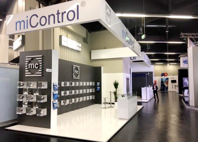Side view of the entire miControl booth